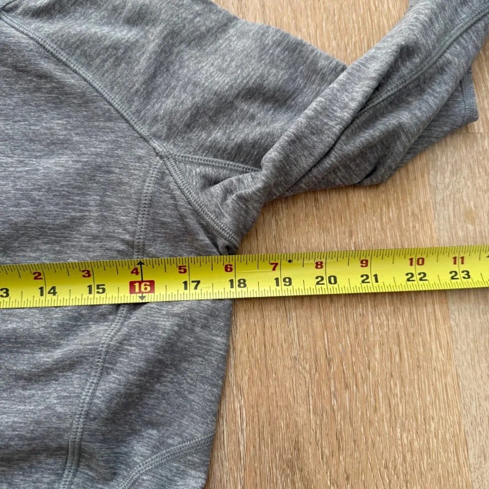 Lululemon Race Your Pace 1/2 Zip Pullover Womens 10 Grey Yellow Athletic‎